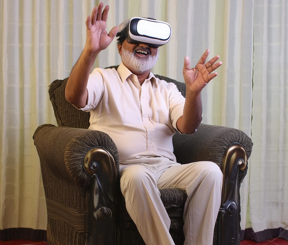 Sevam Old Age Uncle in recliner VR